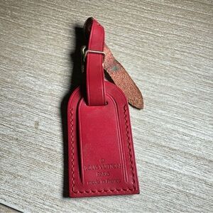 Louis Vuitton Red Travel Luggage Tag